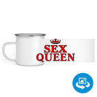 Кружка металлическая белая (круговая запечатка)