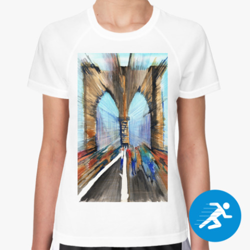 Женская спортивная футболка Бруклинский мост