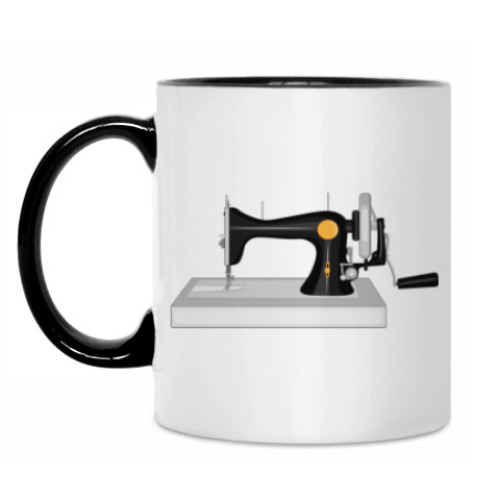 Кружка с принтом Старая швейная машина