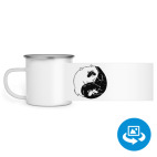 Кружка металлическая белая (круговая запечатка)