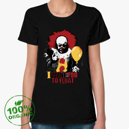 Женская футболка из органик-хлопка Clown It by Stephen King