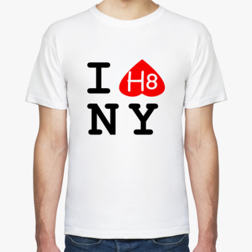 Футболка с принтом  'I HATE NY!'