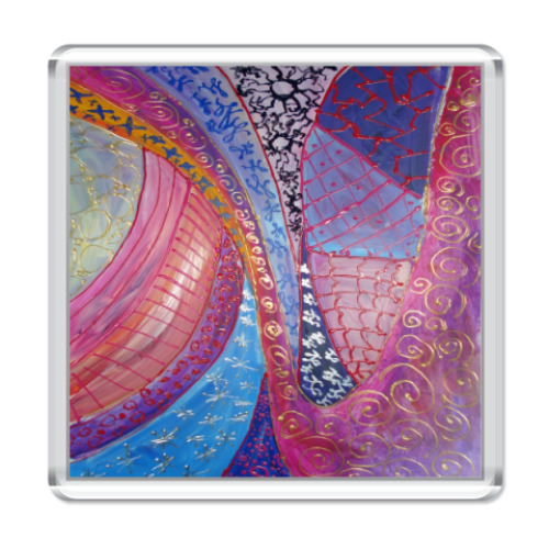 Магнит с принтом  Space road