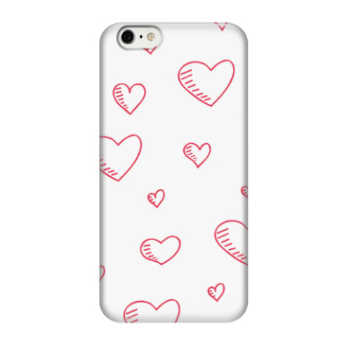 Чехол для iPhone 6/6s милые сердечки