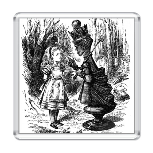 Магнит с принтом  'Чёрная Королева'