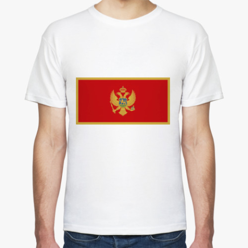 Футболка с принтом Флаг Черногории