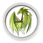 Настенные часы (без цифр) Дракон