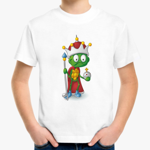 Детская футболка с принтом Добрый Черепашонок Король