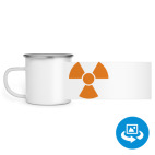 Кружка металлическая белая (круговая запечатка)