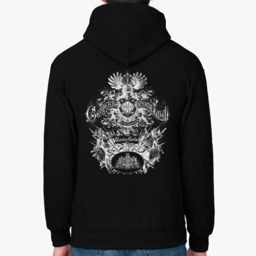 Толстовка худи с принтом Серия старинные гравюры