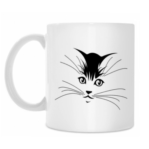 Кружка с принтом кошка