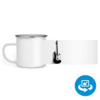 Кружка металлическая белая (круговая запечатка)