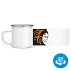 Кружка металлическая белая (круговая запечатка)