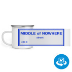 Кружка металлическая белая (круговая запечатка)