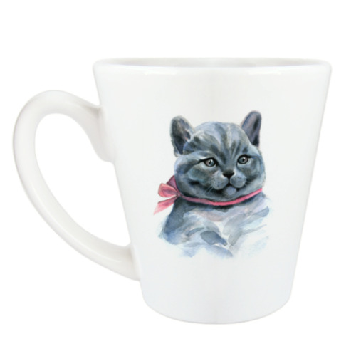 Чашка Латте Шотландский котик