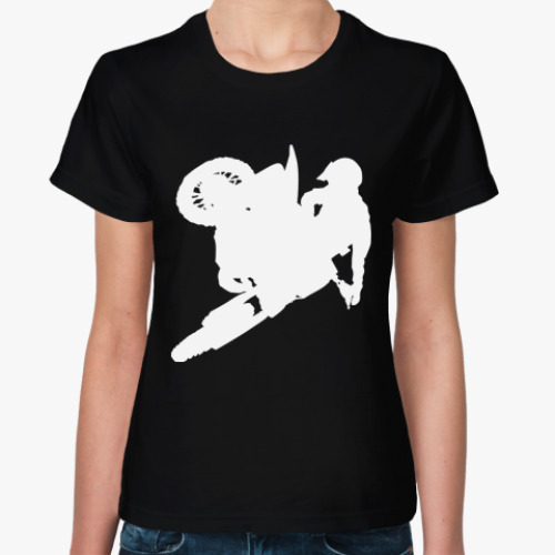 Женская футболка с принтом Мотокроссмен