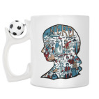 Кружка с футбольным мячиком