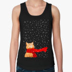 Новогодний котик в снегу