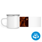 Кружка металлическая белая (круговая запечатка)