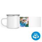 Кружка металлическая белая (круговая запечатка)