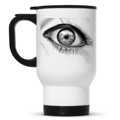 Кружка-термос с принтом Глаза и руки