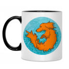 Кружка двухцветная