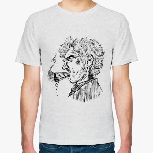 Футболка с принтом Курящий Шерлок