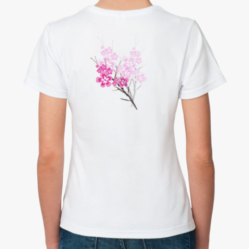 Классическая футболка с принтом Весна