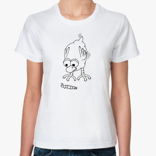 Классическая футболка с принтом Весна