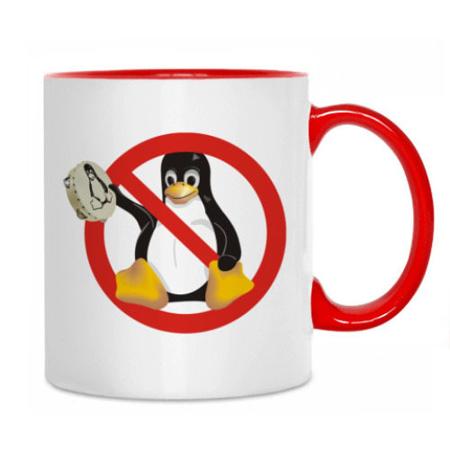 Кружка с принтом Stop Linux