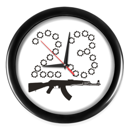 Настенные часы с принтом  '23'