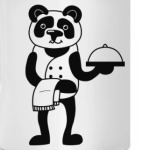 Панда официант