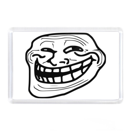 Магнит с принтом Trollface