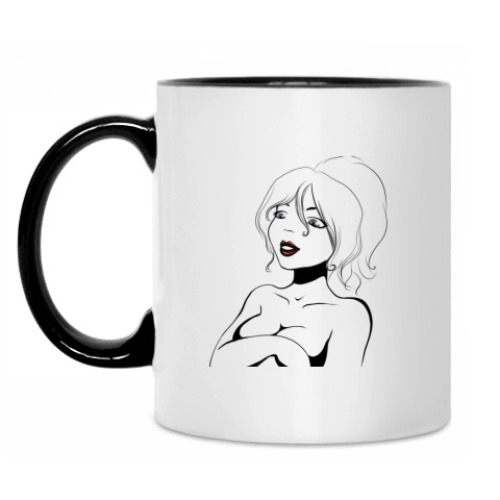 Кружка с принтом 'Дама'