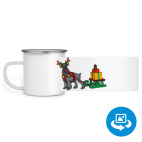 Кружка металлическая белая (круговая запечатка)