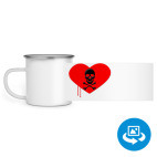 Кружка металлическая белая (круговая запечатка)