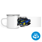 Кружка металлическая белая (круговая запечатка)