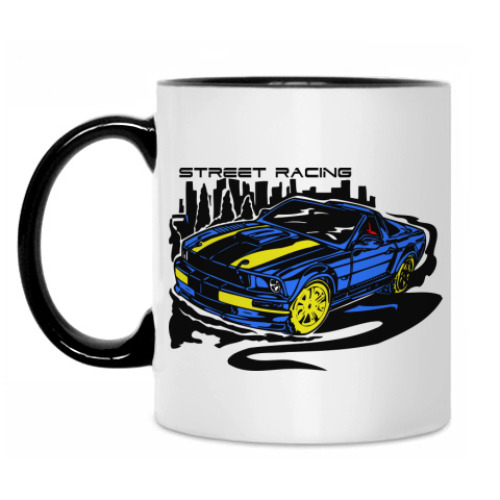 Кружка с принтом Street racing car