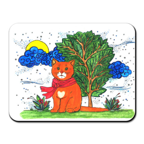 Коврик для мыши с принтом Первый снег