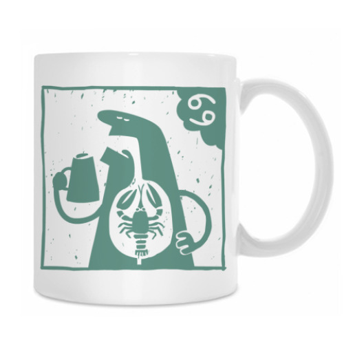 Кружка с принтом  Рак