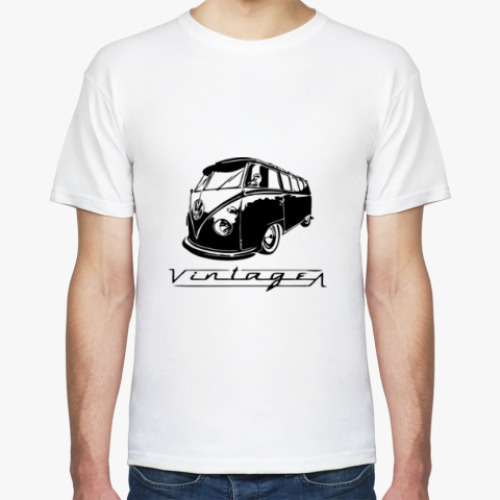 Футболка с принтом Vintage bus