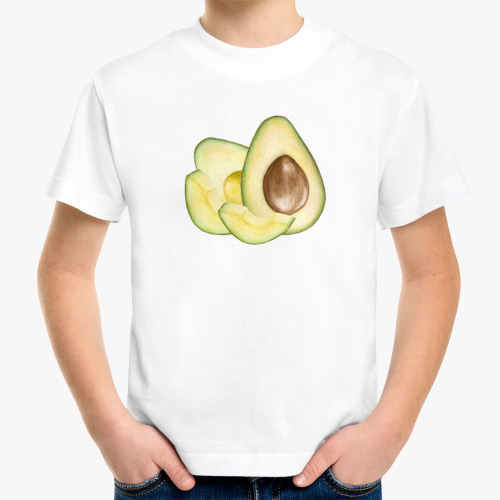 Детская футболка с принтом Авокадо