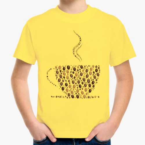 Детская футболка Кофе из кофейных зерен