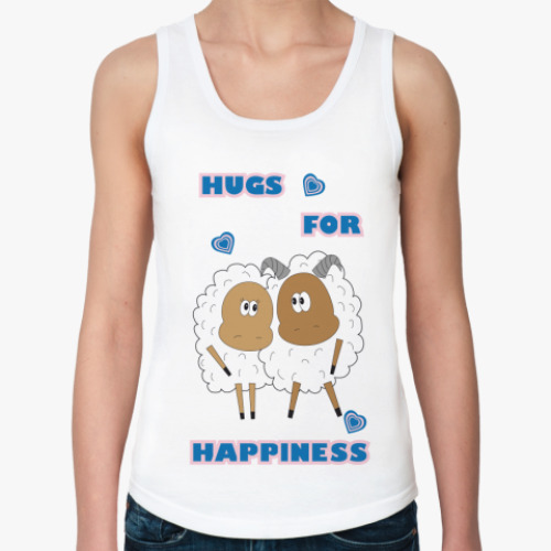 Женская майка с принтом  Hug