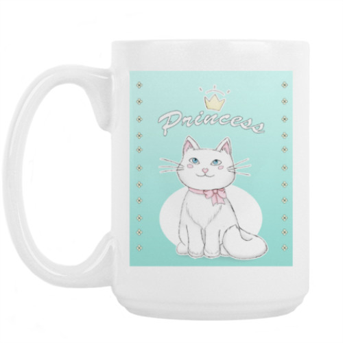 Кружка с принтом Кошечка Принцесса