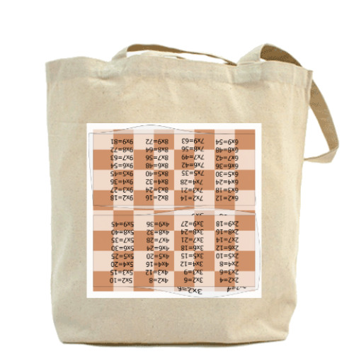 Сумка шоппер с принтом Таблица умножения