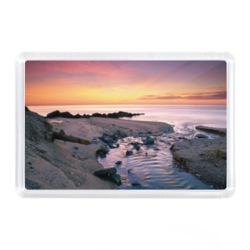 Магнит с принтом Закат у моря