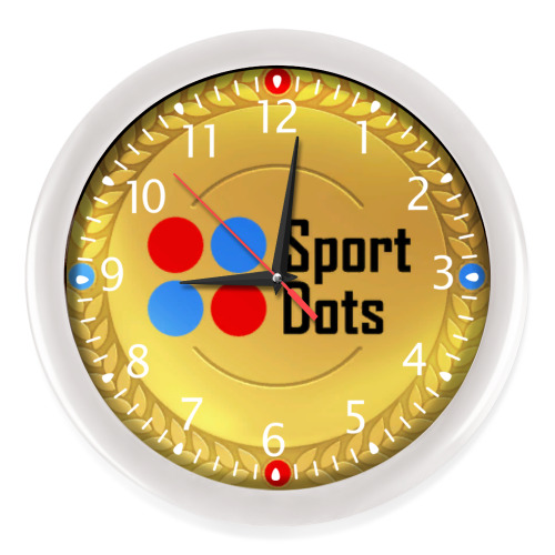 Настенные часы с принтом Точки в золоте