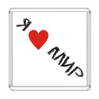 Магнит 6.5 x 6.5 см Я люблю мир