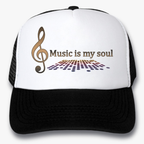 Кепка-тракер с принтом Music is my soul
